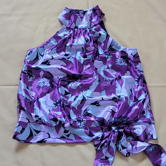 R&K Evening Mock Neck Tank Top Size Large - Picture 1 of 8